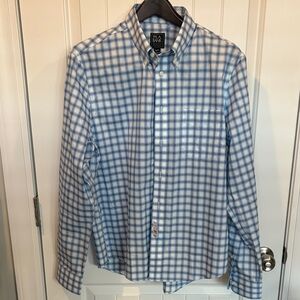 Jos. A. Bank Light Blue and White Checkered Shirt